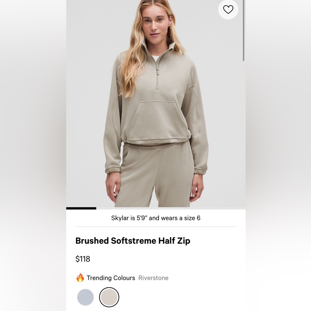 Lululemon Athletica Tan Oversized Polo Sweatshirt
